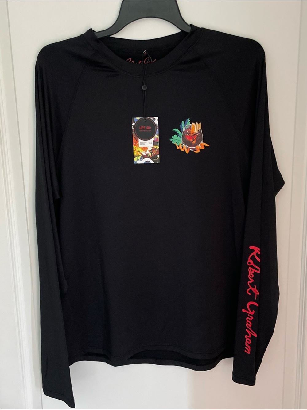 NWT Robert Graham Captain Negroni Mens Sun UPF 50+ Performance Shirt Sz Medium